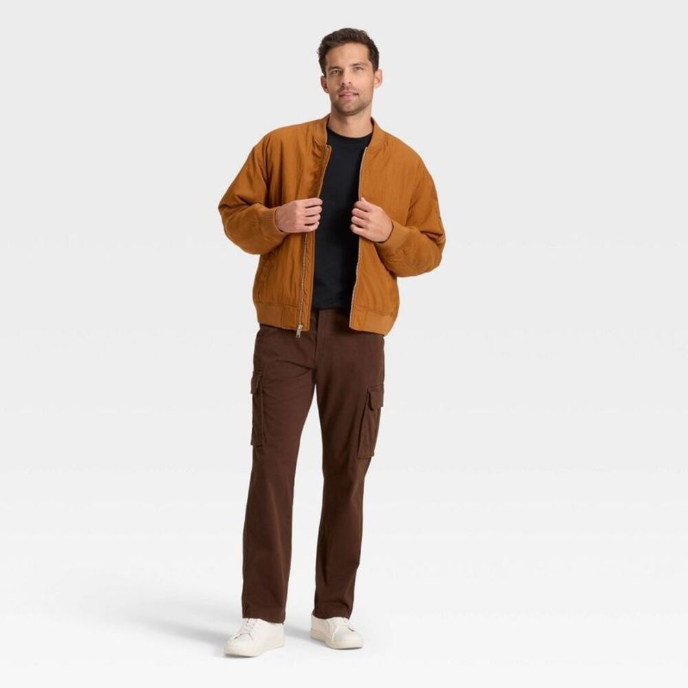 Goodfellow & Co - Men's Varsity Jacket - Goodfellow & Co Brown M Brown - Picture 3 of 3